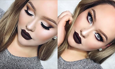 Extreme Cat Eyes & CHOCOLATE Lips Glam Holiday Makeup