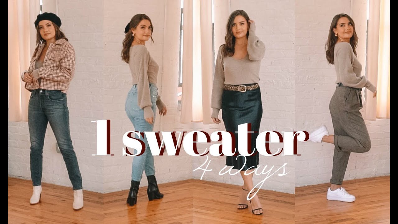 1 Sweater, 4 Ways | Easy Outfit Ideas