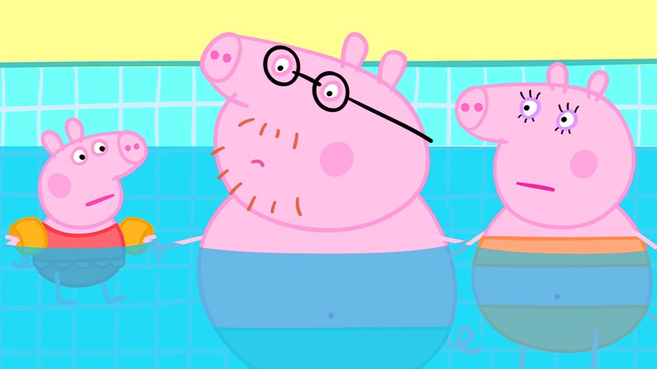 Swimming with Peppa and George